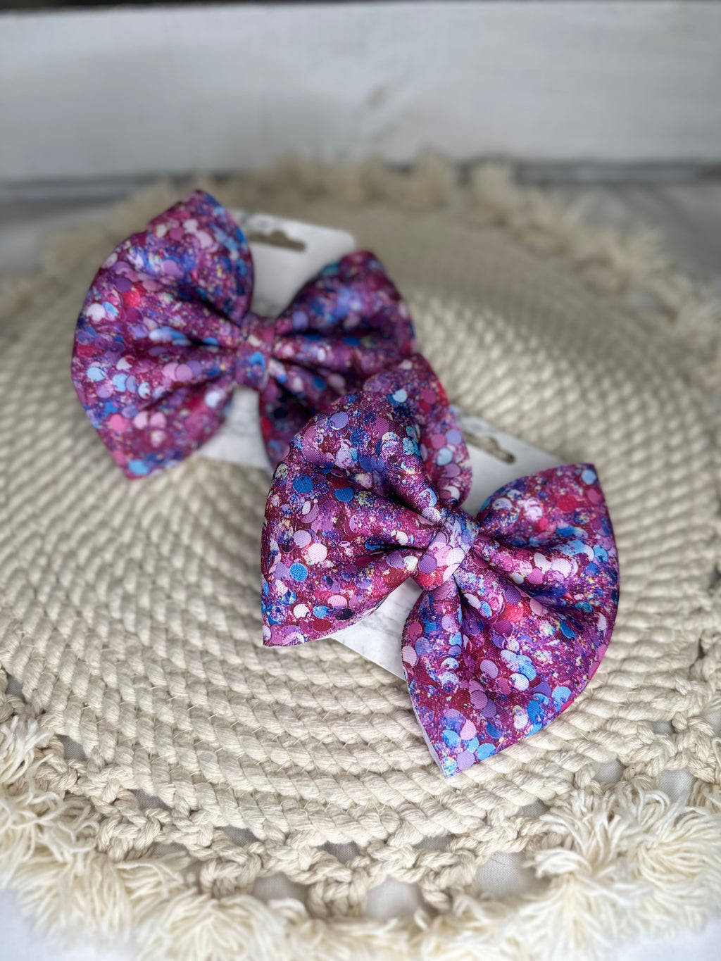 Hand Tied Mermaid Scale Scuba Puff Bow |  Scuba Bow, Hairbow, Baby Bow, Hair Accessory
