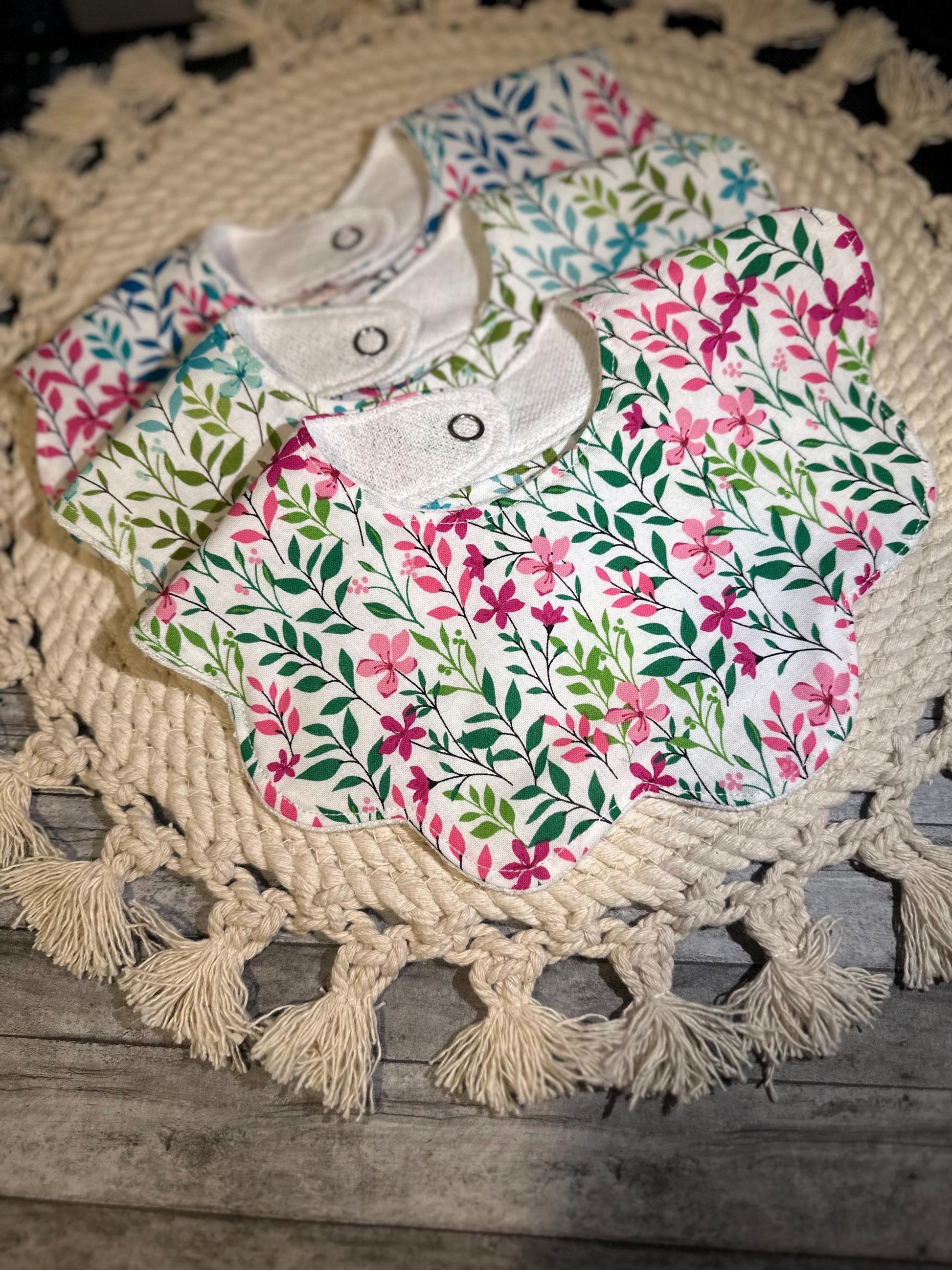 Children's Handmade Scalloped Baby Bib