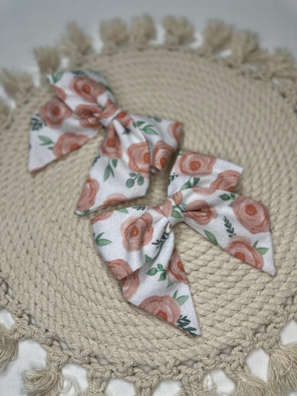 Girl's and Women's Elegant Rose Flower Bow Hairbow | Fabric Hairclip, Hairbow, Baby Bow, Hair Accessory