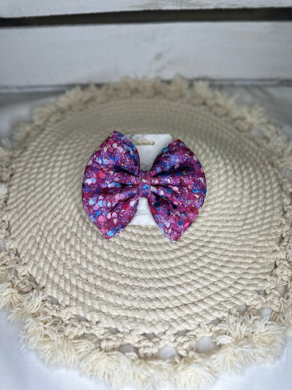 Hand Tied Mermaid Scale Scuba Puff Bow |  Scuba Bow, Hairbow, Baby Bow, Hair Accessory