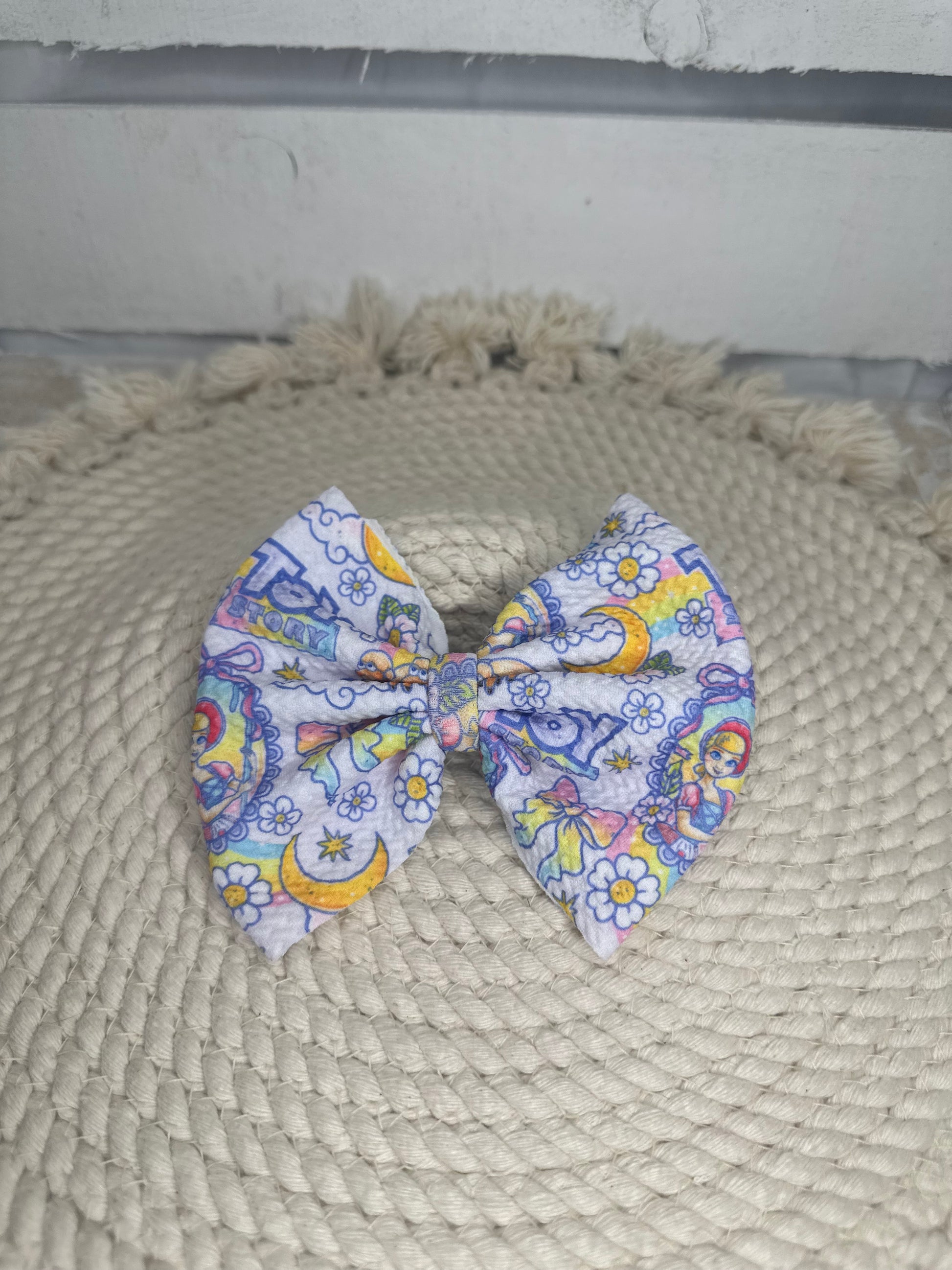 Hand-Tied Purple T Story Fabric Bow Headwrap | Fabric Headwrap, Hairbow, Baby Bow, Hair Accessory