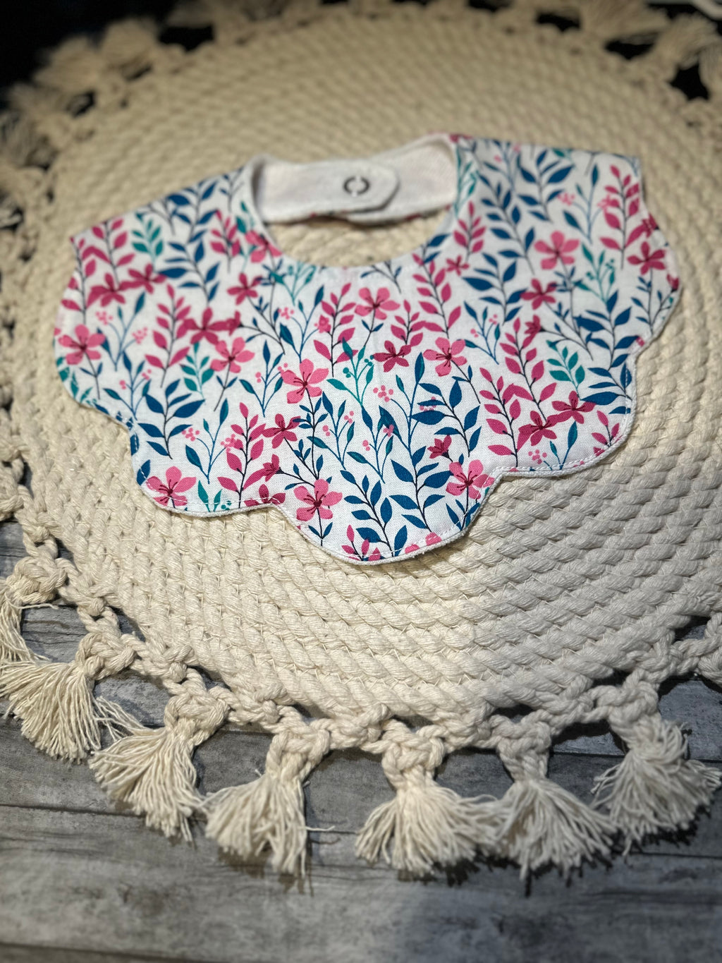 Children's Handmade Scalloped Baby Bib
