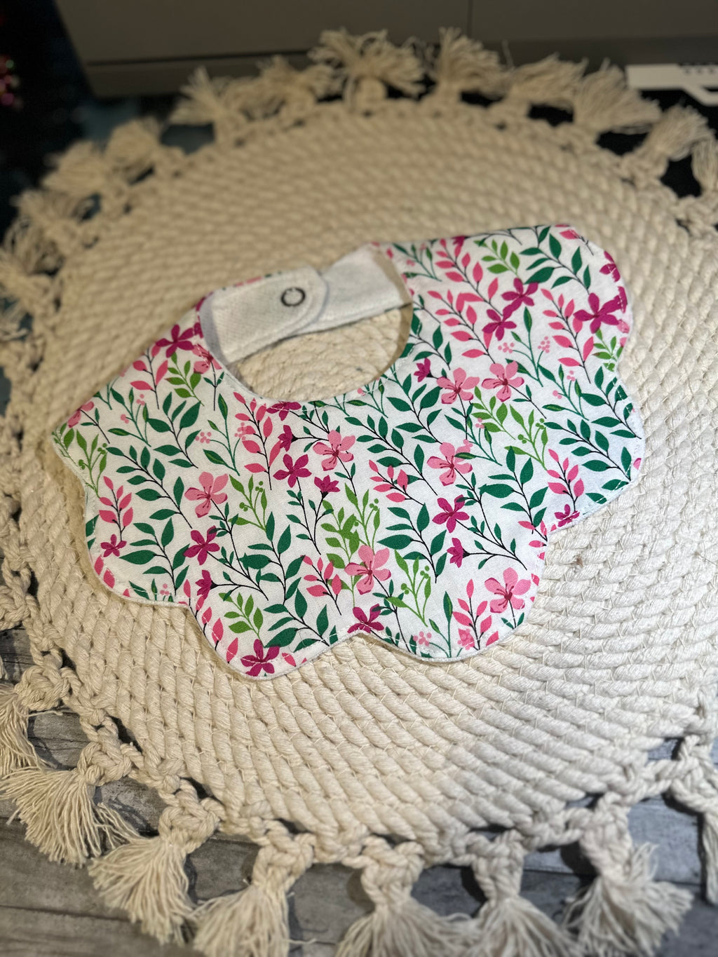 Children's Handmade Scalloped Baby Bib