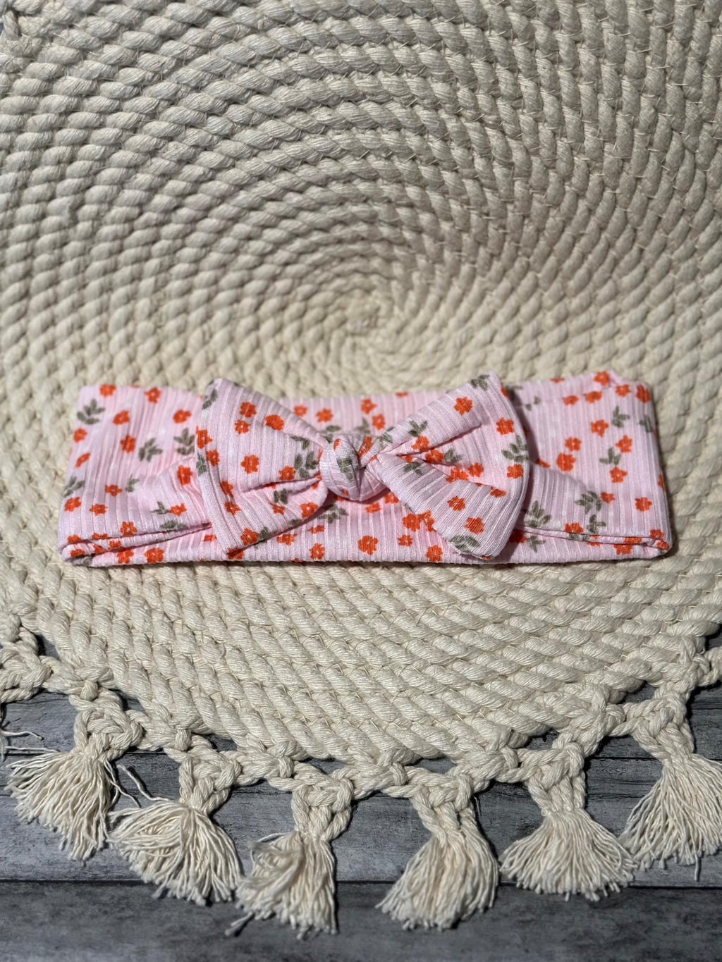 Girl's Ribbed Knit Pink Bow Headband | Knit Headband, Girl's Headband Bow, Hair Accessory, Hairbow, Children's Hairbow