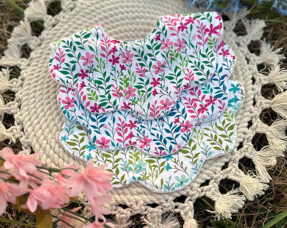 Children's Handmade Scalloped Baby Bib
